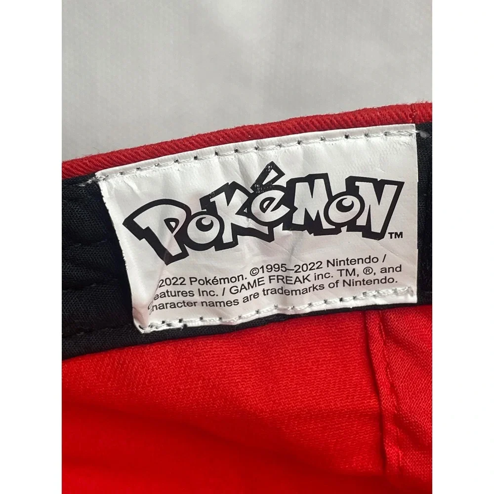 Pokemon Poke-Ball Youth Baseball Cap Adjustable SnapBack Red White Nintendo Hat